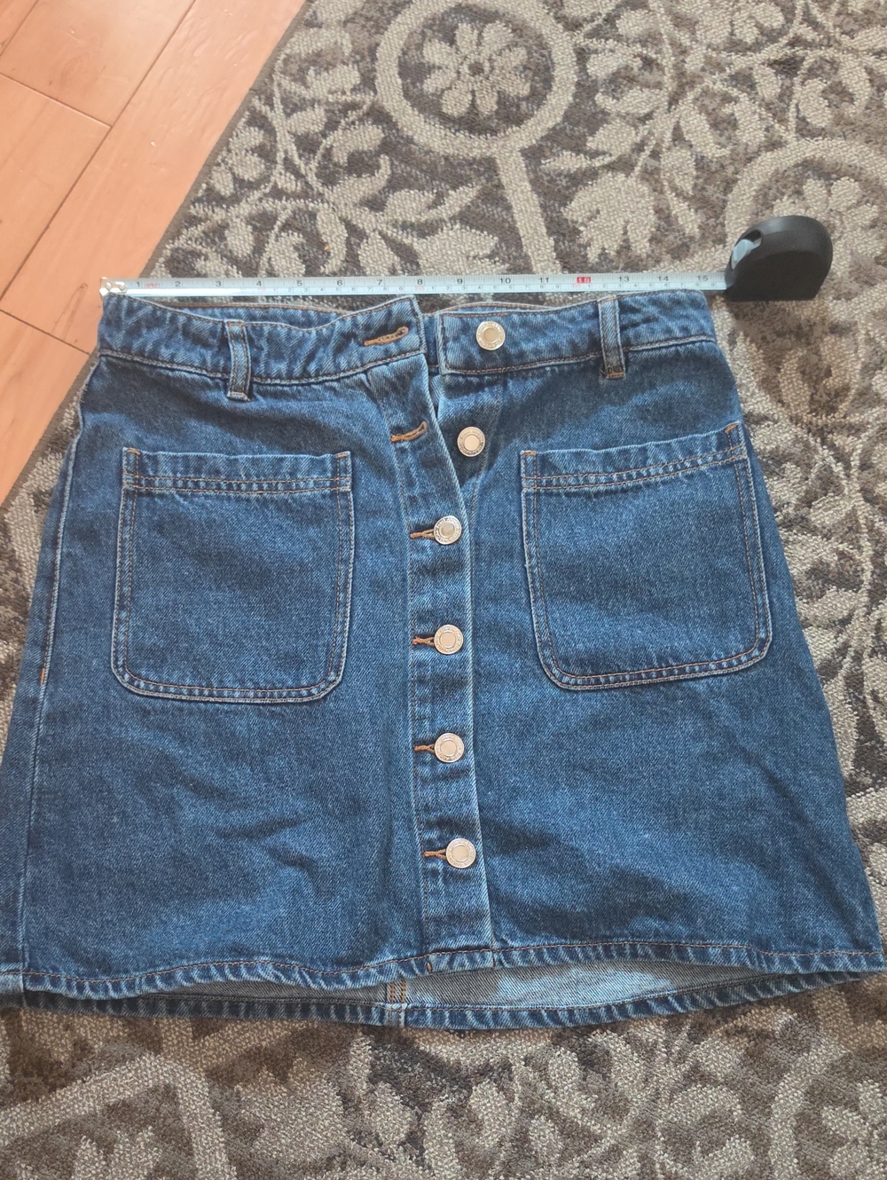 Frank And Oak A-line Denim Button Up Skirt